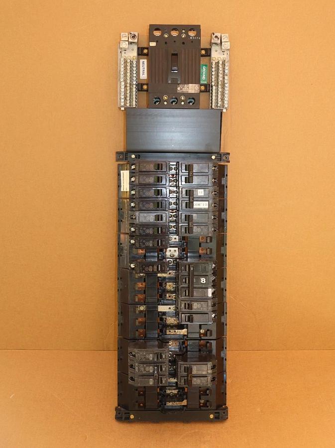 Used General Electric GE 225Amp 3Ph Main Lug Panelboard Back Plate Panel Interior