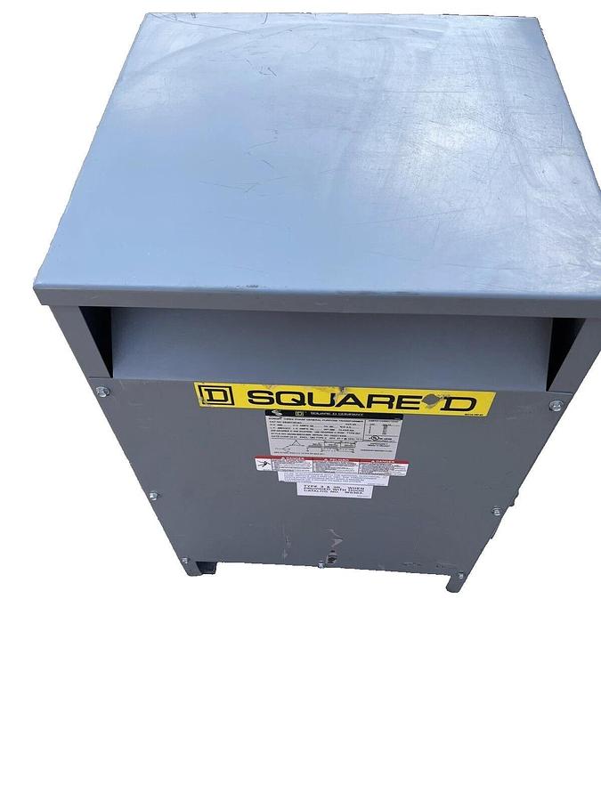 Used Square D  3PH GP Transformer EE45T1814H, 45KVA H.V.480 L.V.480Y/277,  480V 277V