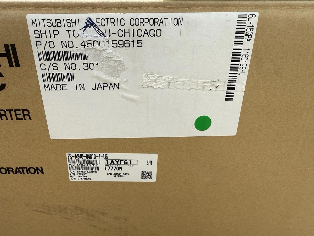 Mitsubishi VSD VFD Drive FR-A840-04810-1-U6 FRA840048101U6 3ph AC380-500v *READ*