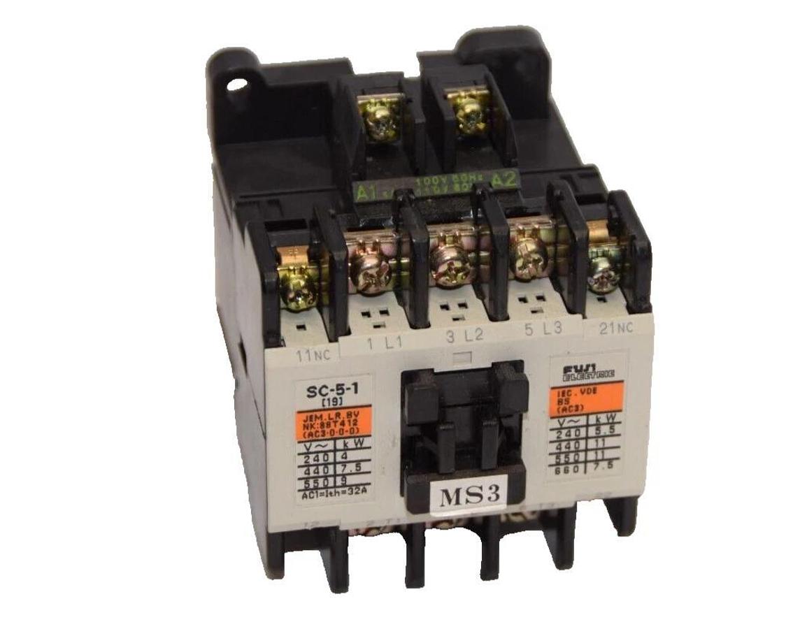 Used FUJI ELECTRIC SC-5-1 SC51 100/110V Coil Contactor