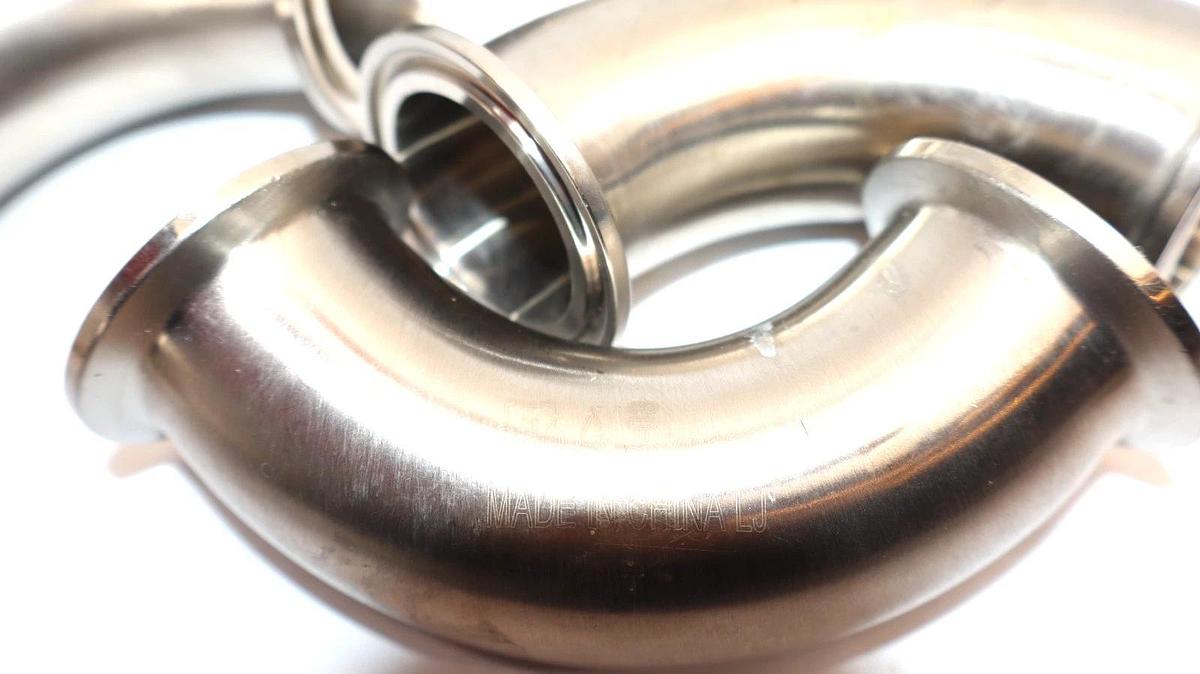 1-1/2" od (5) 90° Elbow (1) 45° Stainless Steel Pipe Fitting (New - Lot 6)