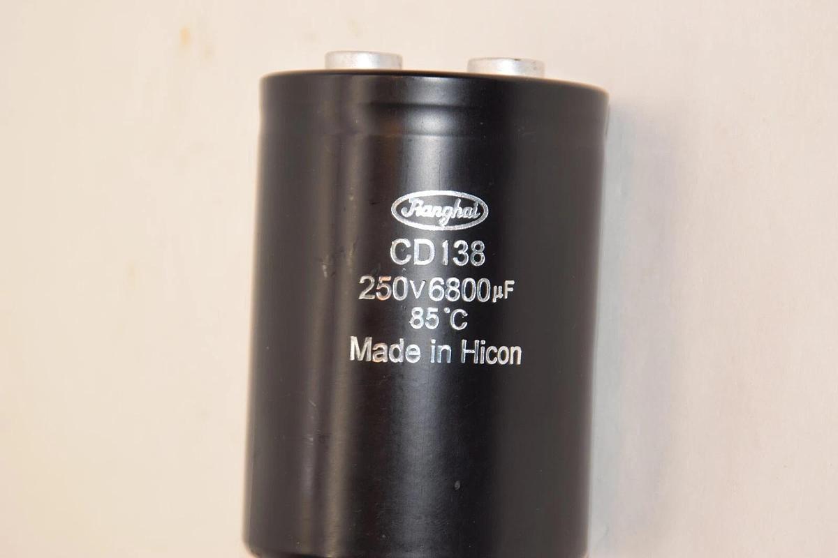 Used JIANGHAI CD138 250V 6800uF 85°C Capacitor