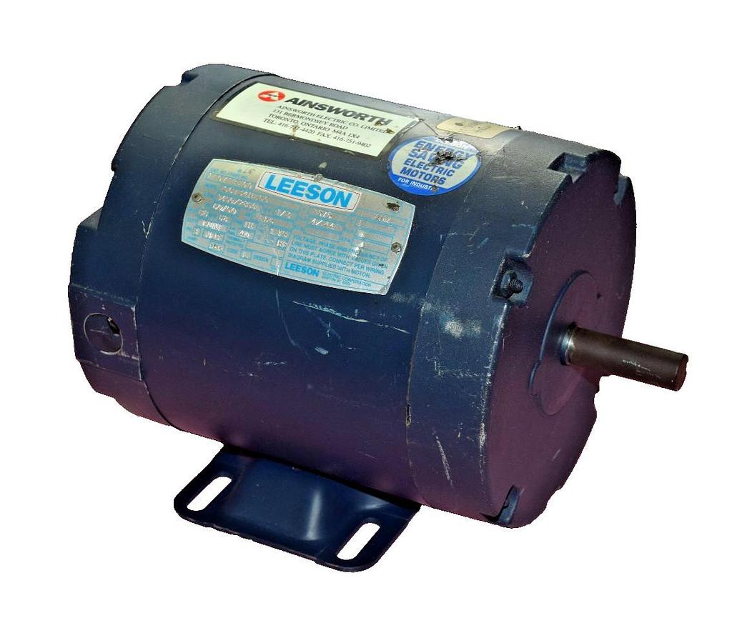 Used Leeson 1/3 HP Motor 110713.00 C6T34NB5C 575v 3ph 3450/2850rpm 5/8" shaft