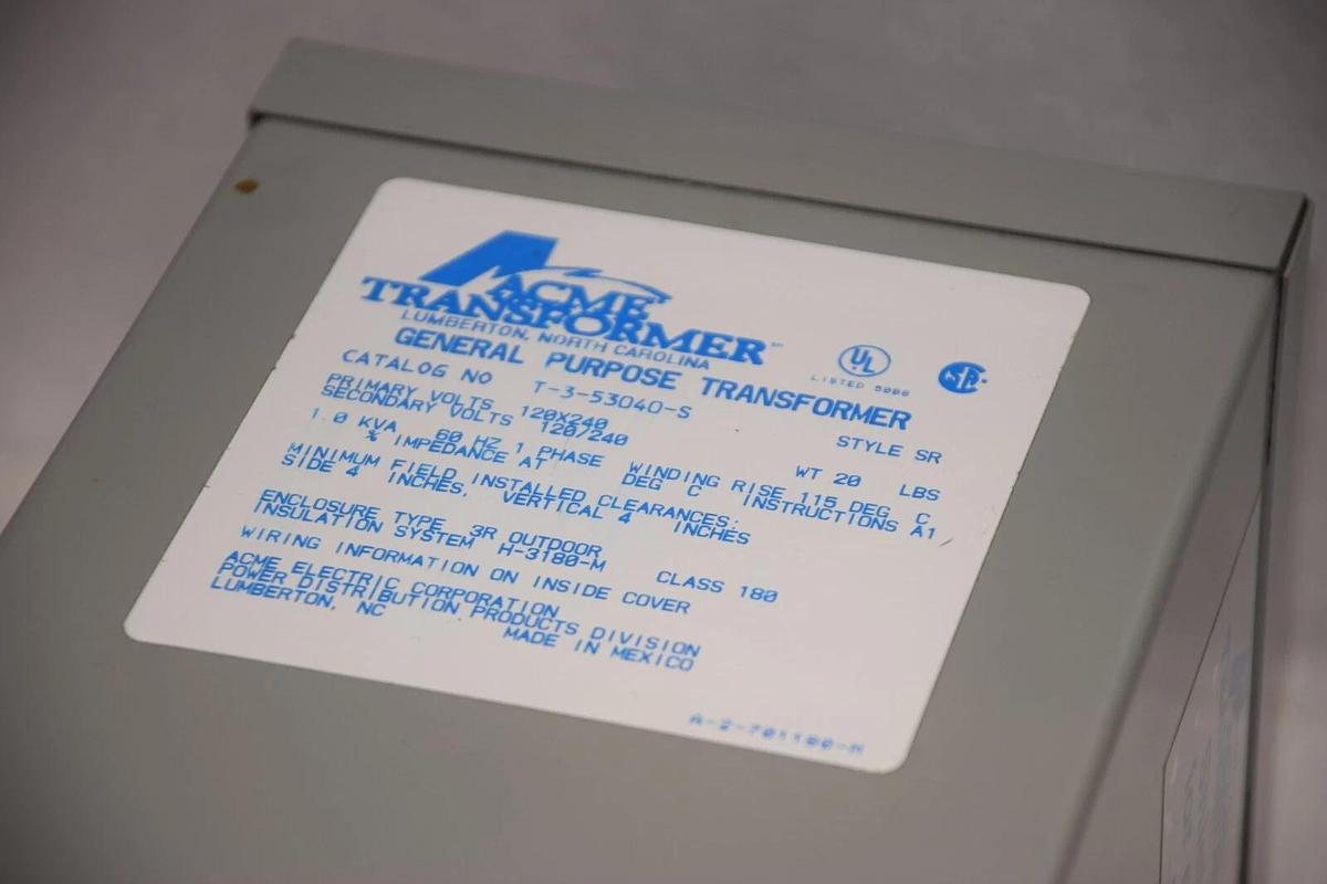 Used ACME TRANSFORMER T-3-53040-S T353040S General Purpose Transformer