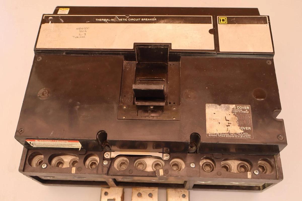 Used Square D Circuit Breaker 900Amp NA36900 Thermal-Magnetic 900A Frame 3Pole