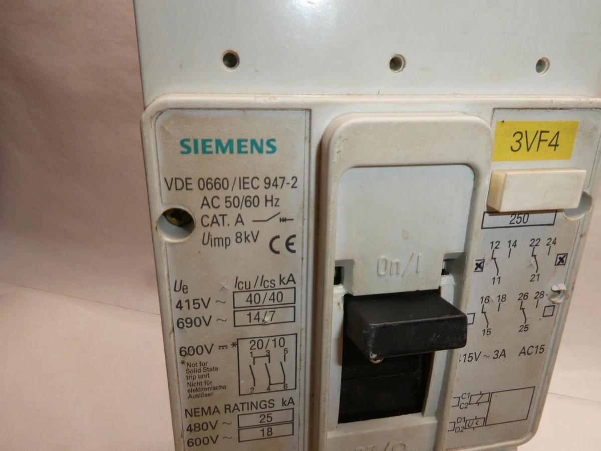 Used Siemens Circuit Breaker 3vf4231-1dh41-0ac1 3VF4231 160A 3VF9427-1DH40  3VF4