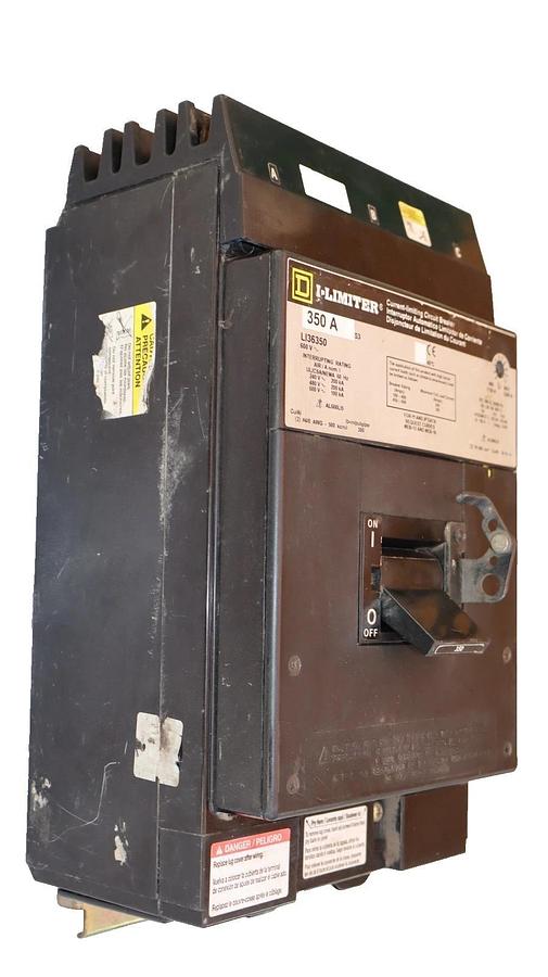 Used Square D I-Limiter Circuit Breaker LI36350 350A 350 Amp 3p 600v
