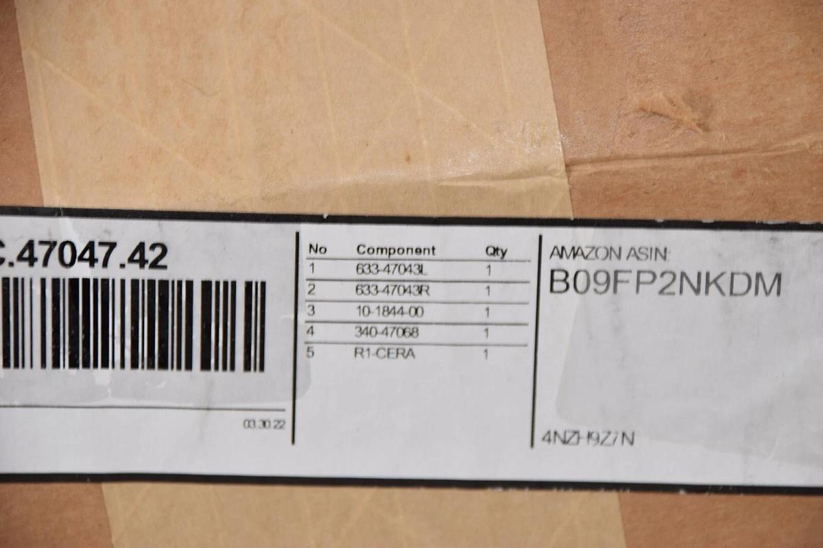 R1 CONCEPTS B09FP2NKDM Disc Front Brake Rotors Black w/ Ceramic Pads (NEW)