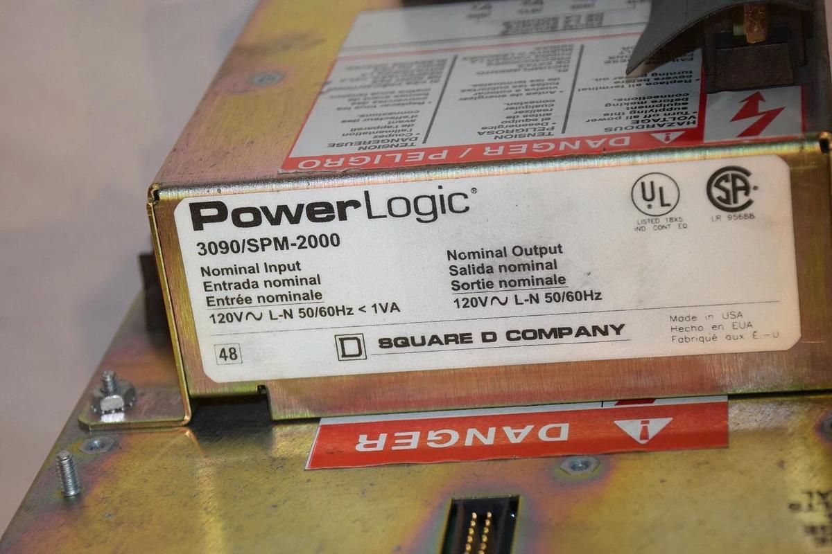 Used SQUARE D Power Logic Monitor 3020/CM-2450 3020 CM-2450 W/ 3090/SPM-2000 SRG PROT