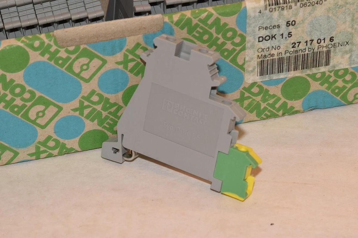 (BOX 50) PHOENIX CONTACT DOK 1.5 D0K 1.5 D-32825 DOK 1,5 Terminal Block NEW