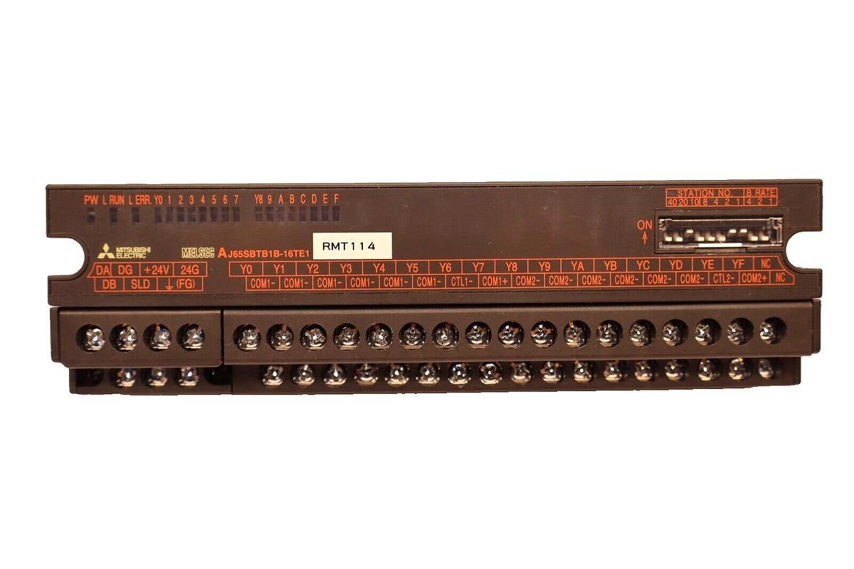 Used MITISUBISHI ELECTRIC AJ65SBTB1B-16TE1 12/24Vdc 0.5 4.0A Output Unit