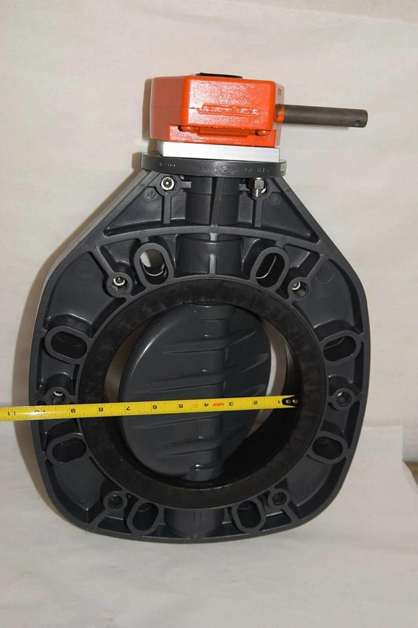 (NEW) CEPEX Hayward CPX16718GB 8" PVC Viton 316 Gear Butterfly Valve