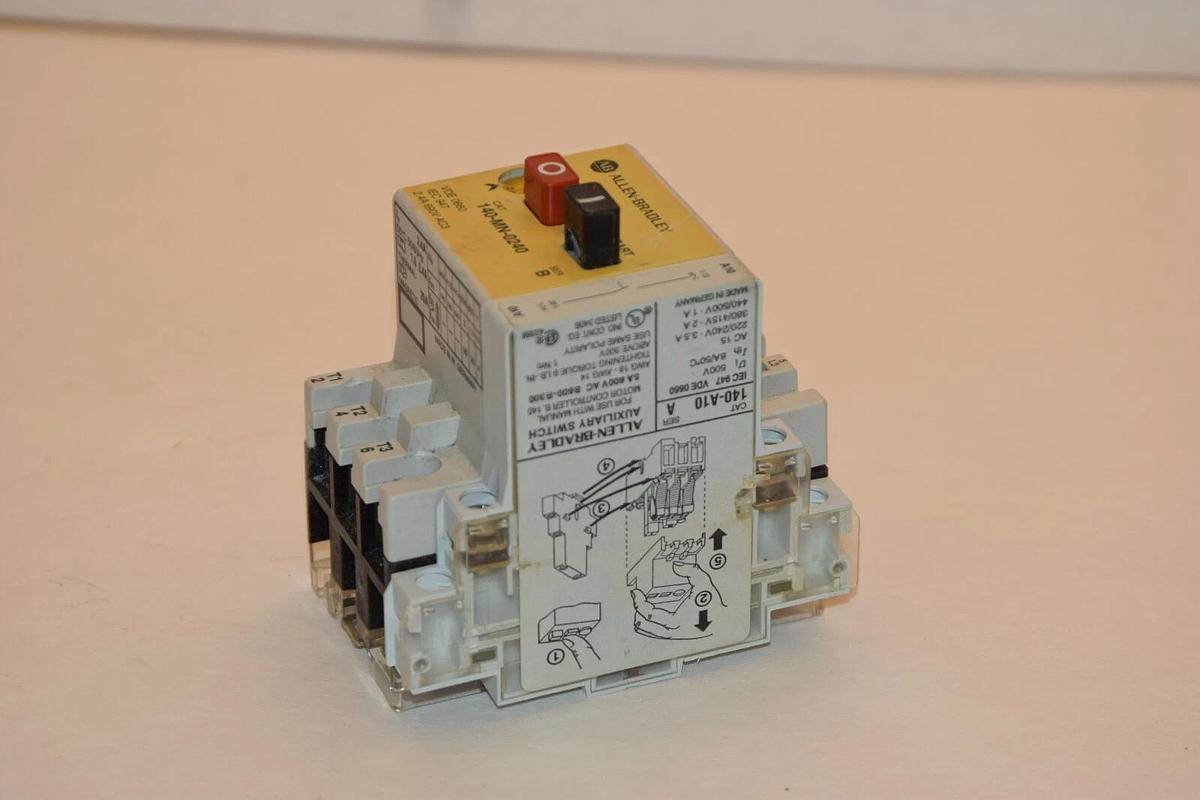 Used (LOT OF 2) ALLEN BRADLEY 140-MN-0240 SERIES B 2.4A 690V AC MANUAL STARTER