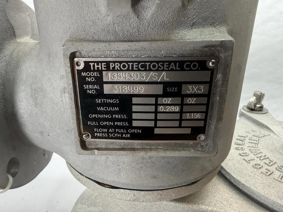 PROTECTOSEAL 13543D3/S/L PIPEAWAY CONSERVATION VENT 3" x 3" 13543D3 S L (New)