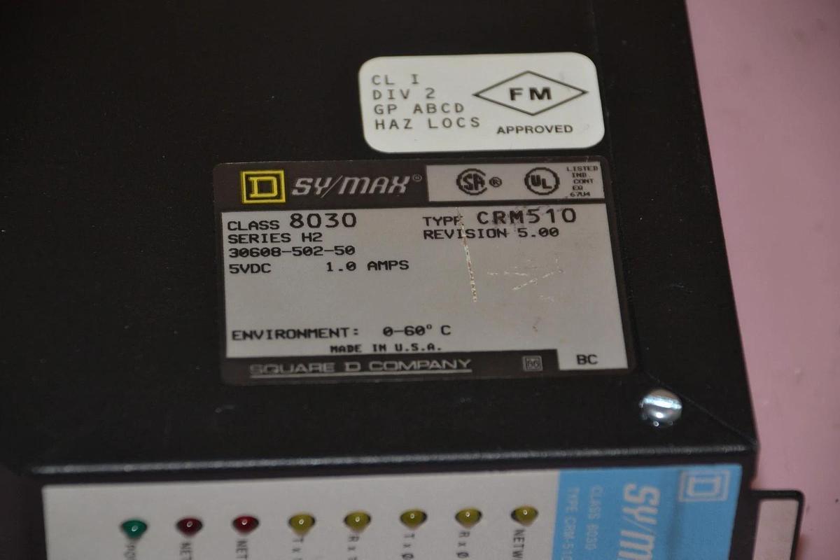 Used SQUARE D SY/MAX 8030 CRM-510 SERIES H2 5.00 INTERFACE MODULE