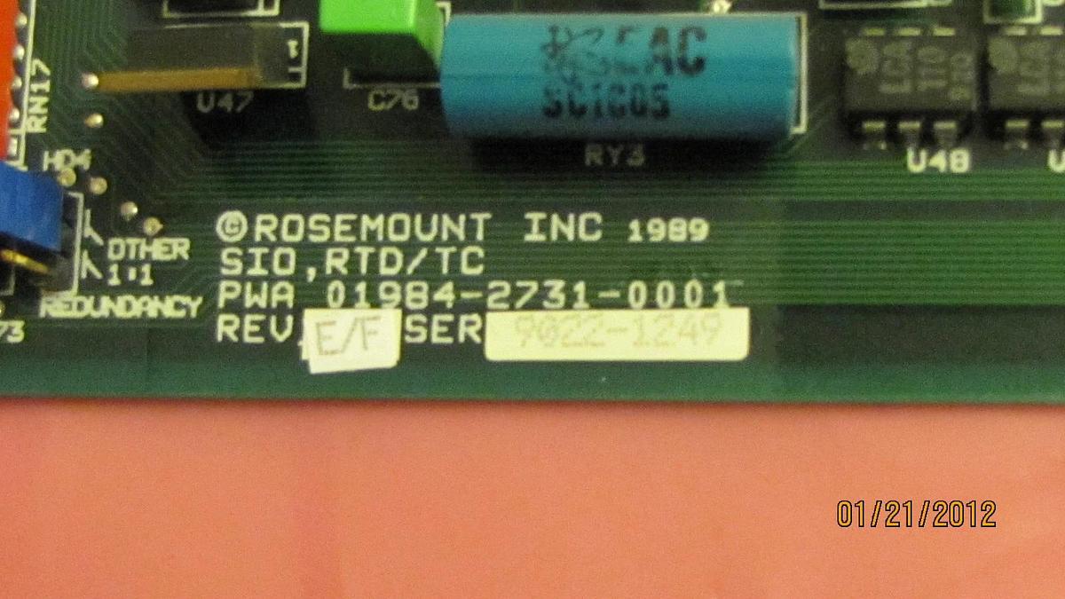 Used ROSEMOUNT CIRCUIT BOARD CARD 01984-2731-0001 0198427310001 SER.9022-1246