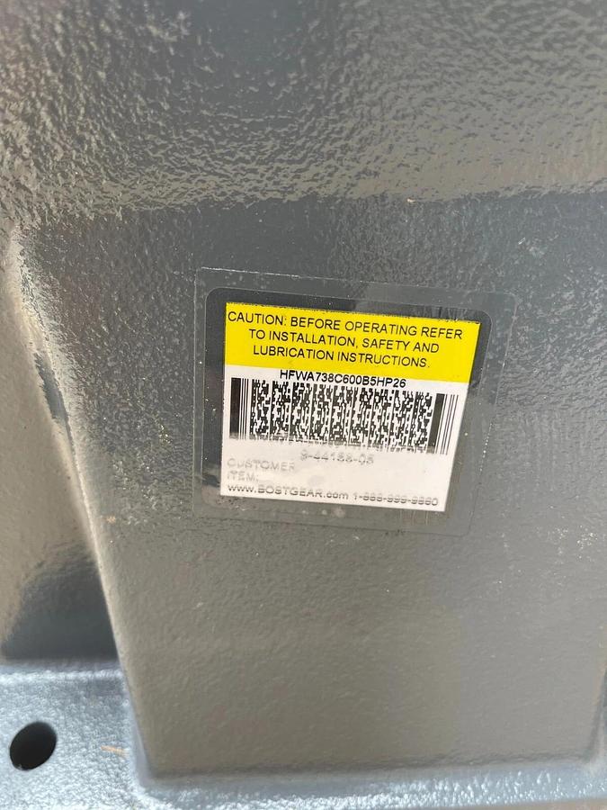 BOSTON GEAR Double Reduction Speed Reducer Worm Gear Box HFWA738C600B5HP26 600:1