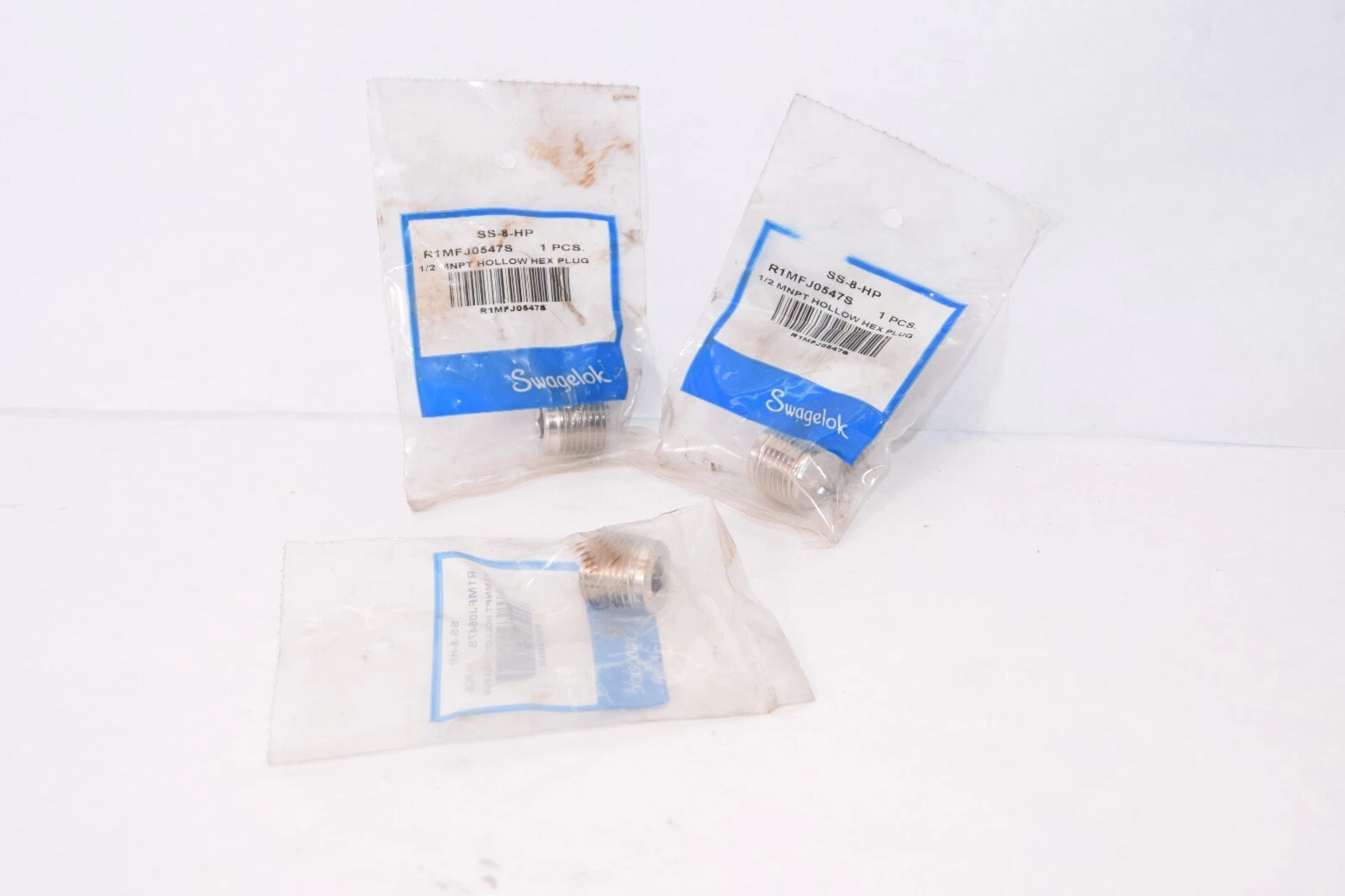 (NEW -Lot 3) SWAGELOK SS-8-HP SS8HP 1/2" MNPT Hollow Hex Plug