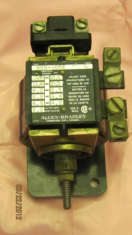 Used Allen Bradley AB RELAY SER,A SER A 809-A05E 809 A05E 809A05E
