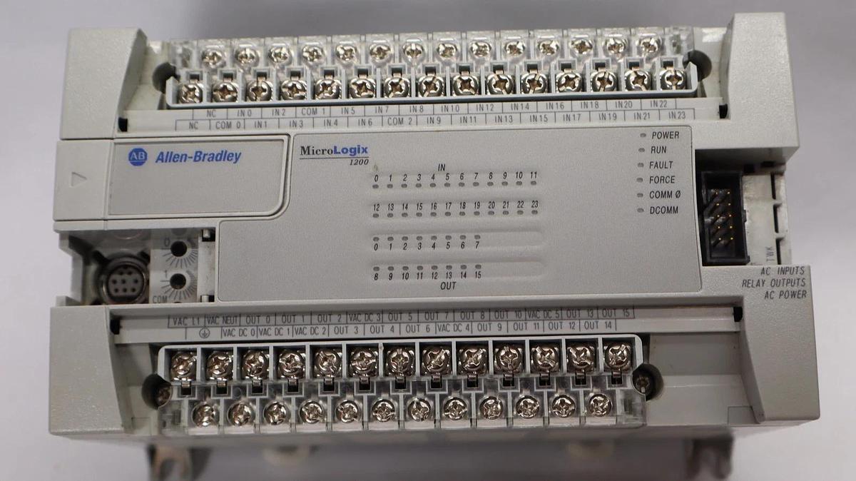 Used Allen Bradley Micrologix 1200 Programmable Controller 1762-L40AWAR Ser. C Rev. G