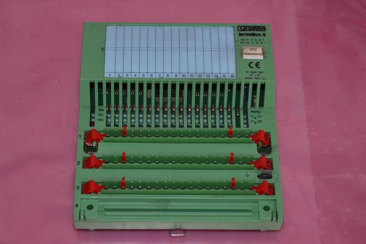 Used PHOENIX CONTACT INTERBUS-S IBS RT 24 DI 32-T 27 52 74 1 24V 24 V IBSRT24DI32