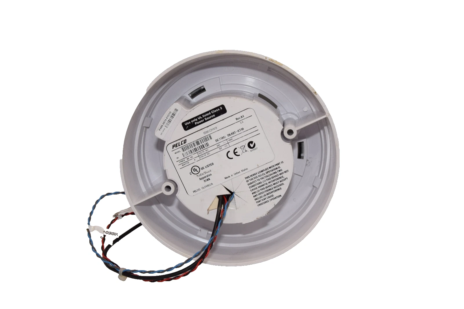 Used Pelco Dome Security Camera IS90-CHV9 1S90CHV9 3.0-9.5mm  , White