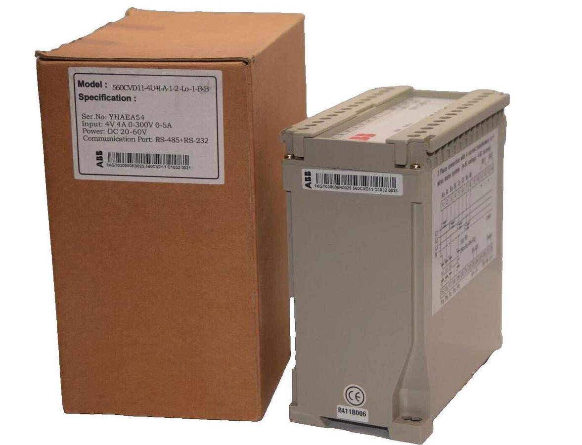 ABB Multimeter 560CVD11 1KGT030000R0025 560CVD11-4U4I-A-1-2-Lo-1-B-B 4v 4a NEW