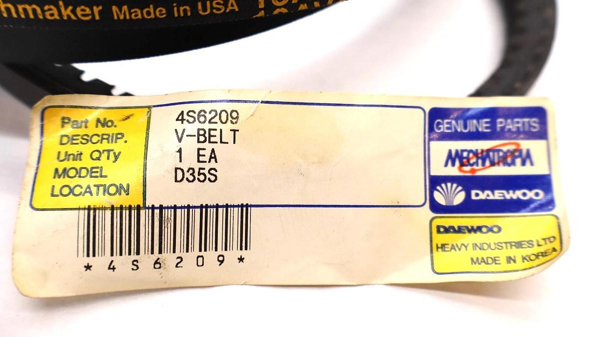 (NEW) DAEWOO / GOODYEAR 4S6209 , 17651 , 13AV1650 Gatorback Cogged V-Belt USA