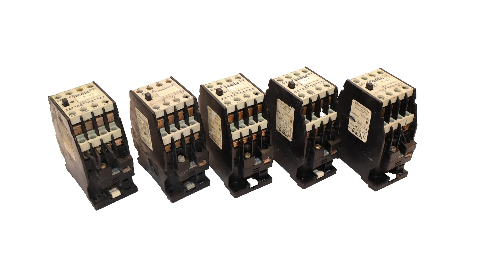 Used Siemens 3TH82 62-0A , 3TH8262-0A 220V 50/60Hz Contactor (Lot of 5)