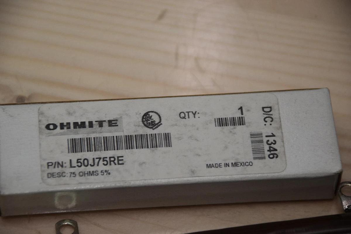 OHMITE L50J75RE 75ohm 50W 5% RESISTOR NEW