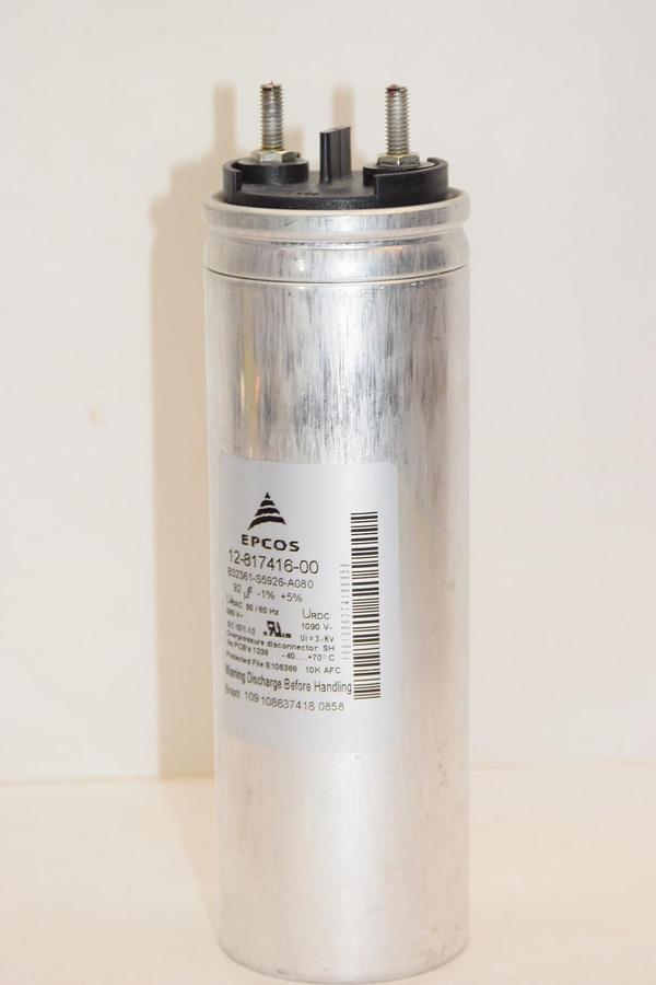 Used EPCOS 12-817416-00 B32361-S5926-A080 92uF 580V -1% +5% Capacitor