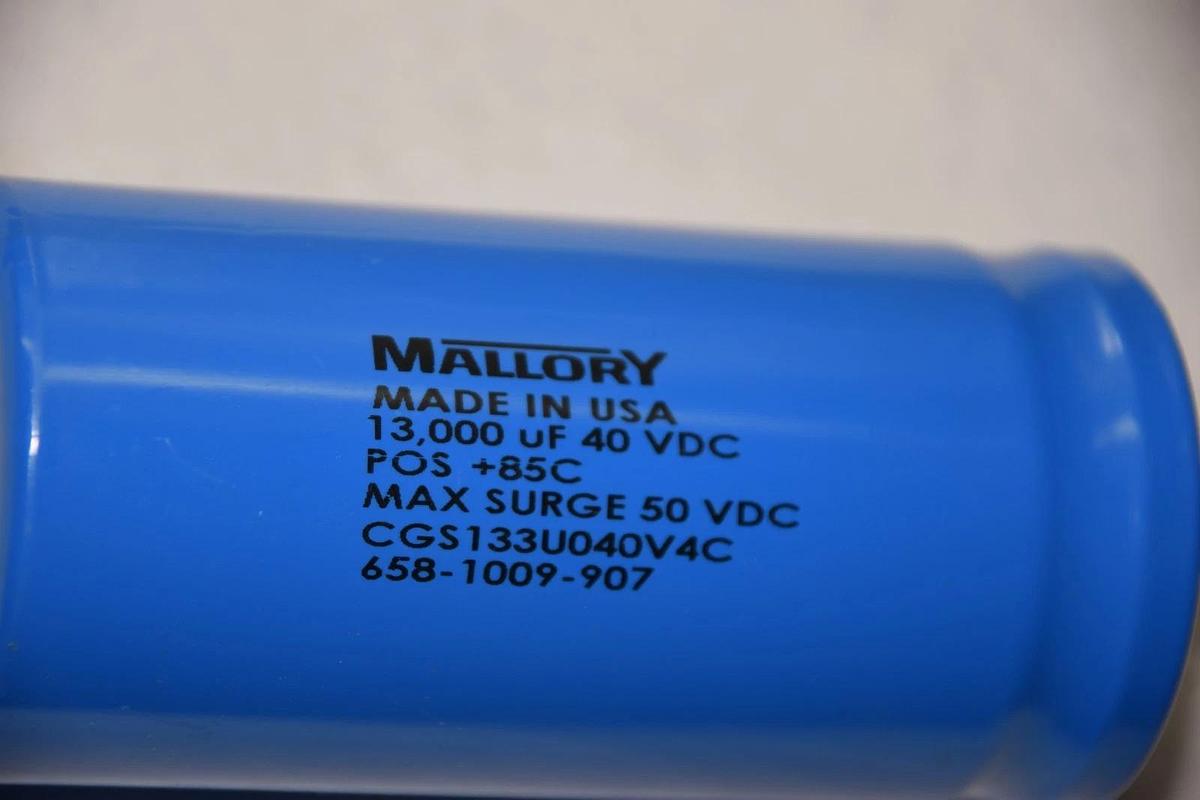 MALLORY CGS133U040V4C 658-1009-907 13,000uF 40 VDC CAPICATOR  NEW