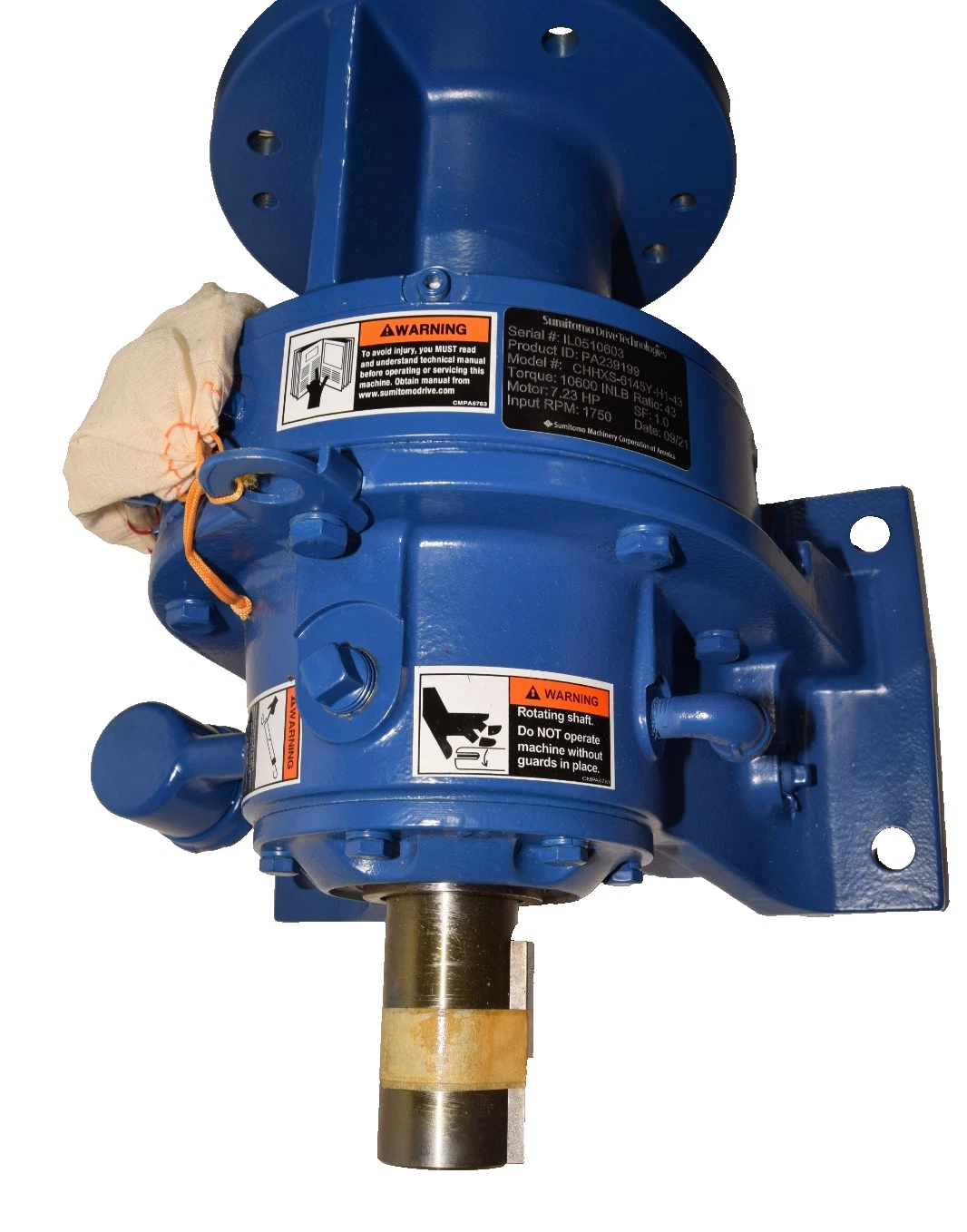 SUMITOMO CHHXS-6145Y-H1-43 PA239199 43:1 1750RPM 7.23hp Speed Gear Reducer (NEW)