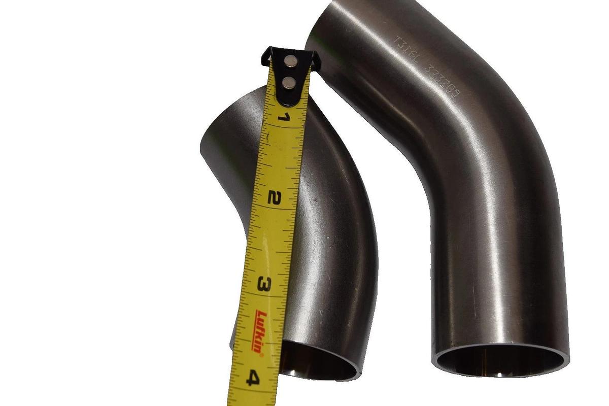 RJ 1-1/2" Sanitary 45° Sanitary Weld Elbow pipe Stainless s/s Fitting (New -2)