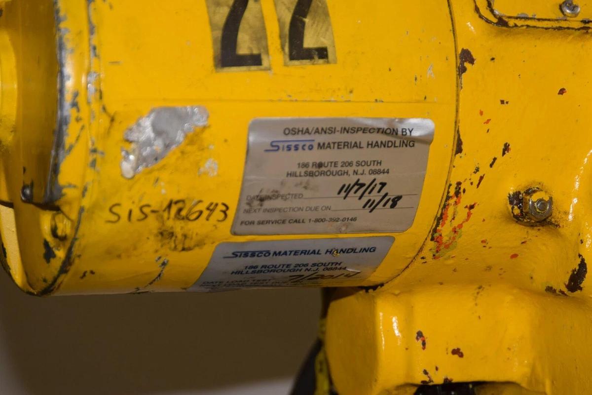 Used Yale Electric Chain Hoist 1 Ton 2000lb 10' Chain Drop 1K9FMG3 220v 3Ph 1T