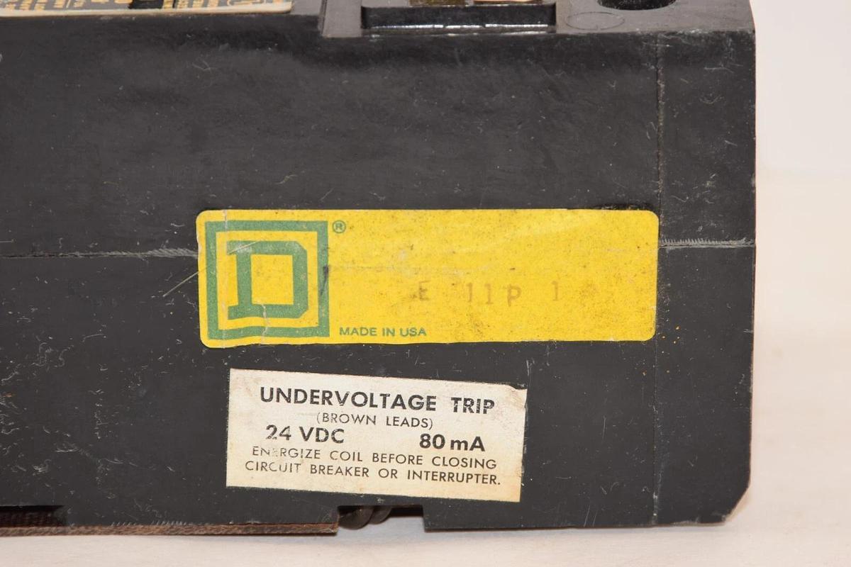 Used SQUARE D KAF360001616 225A 225 Amp 3P 600V Circuit Breaker