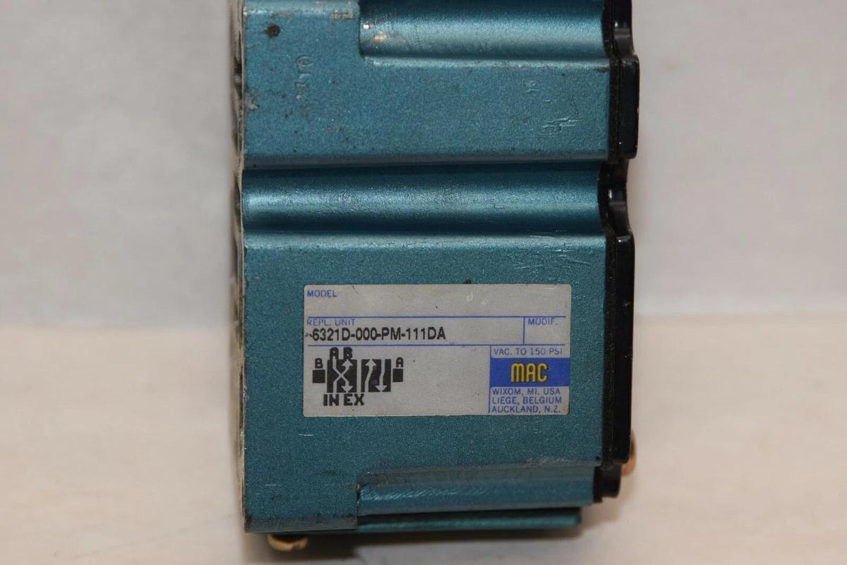 (NEW) MAC VALVES 6321D-000-PM-111DA 120/60 110/50 150psi Coil Solenoid Valve