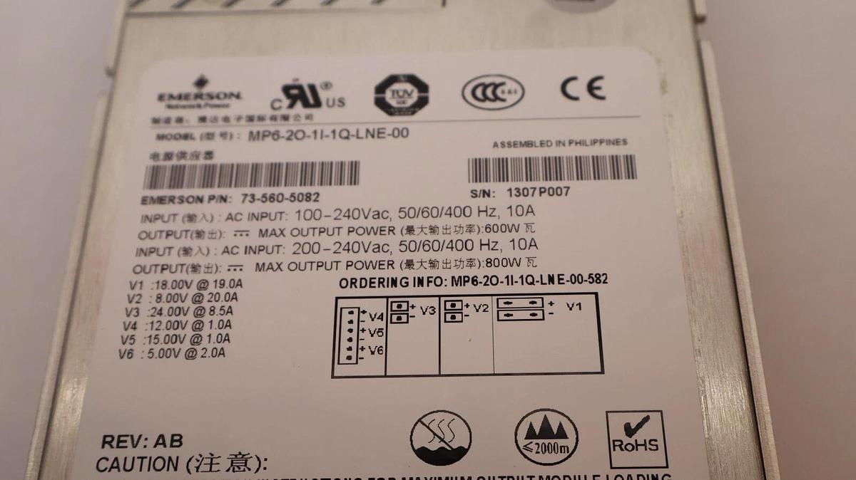 Used EMERSON ASTEC MP6-2O-1I-1Q-LNE-00-582  MP6-2O-1I-1Q-LNE-00 Power Supply (New)