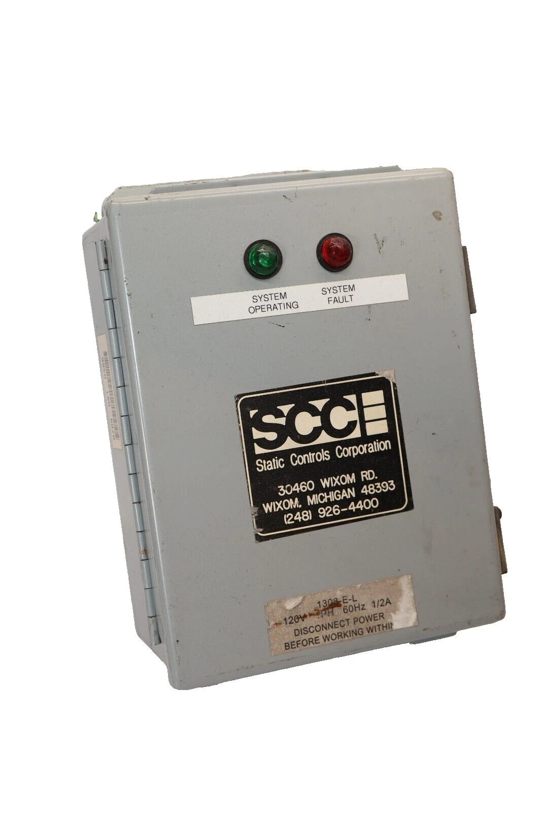 SCC 1308-E-L , CB-1308 Rev C 1-Phase 1/2 A 120V Control Panel (NOS)