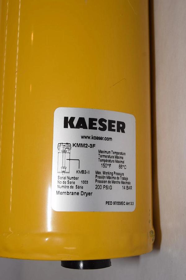 Used Kaeser Compressed Air Membrane Dryer Assm w/ Cartridges KMM2-3F, KOR35 3/8" NPT