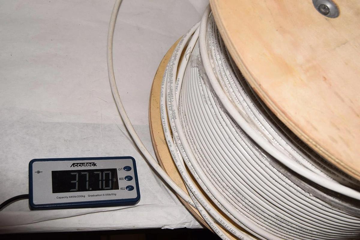 980' Hubbell Cat 6A Wire Speedchannel Shield F/UTP 10Gbe C6ASCSFTPCMW 4PR 23AWG