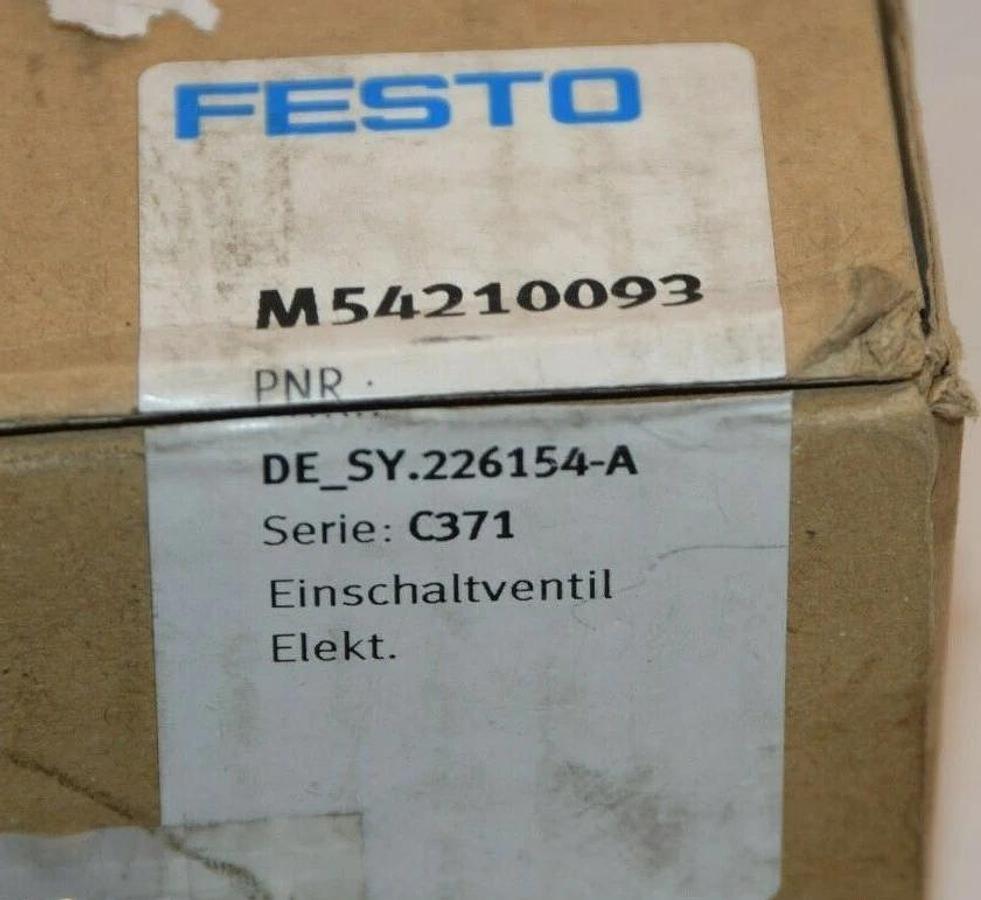 (NEW) FESTO M54210093 P1MIN: 4Bar P2Max: 18Bar Solenoid Valve