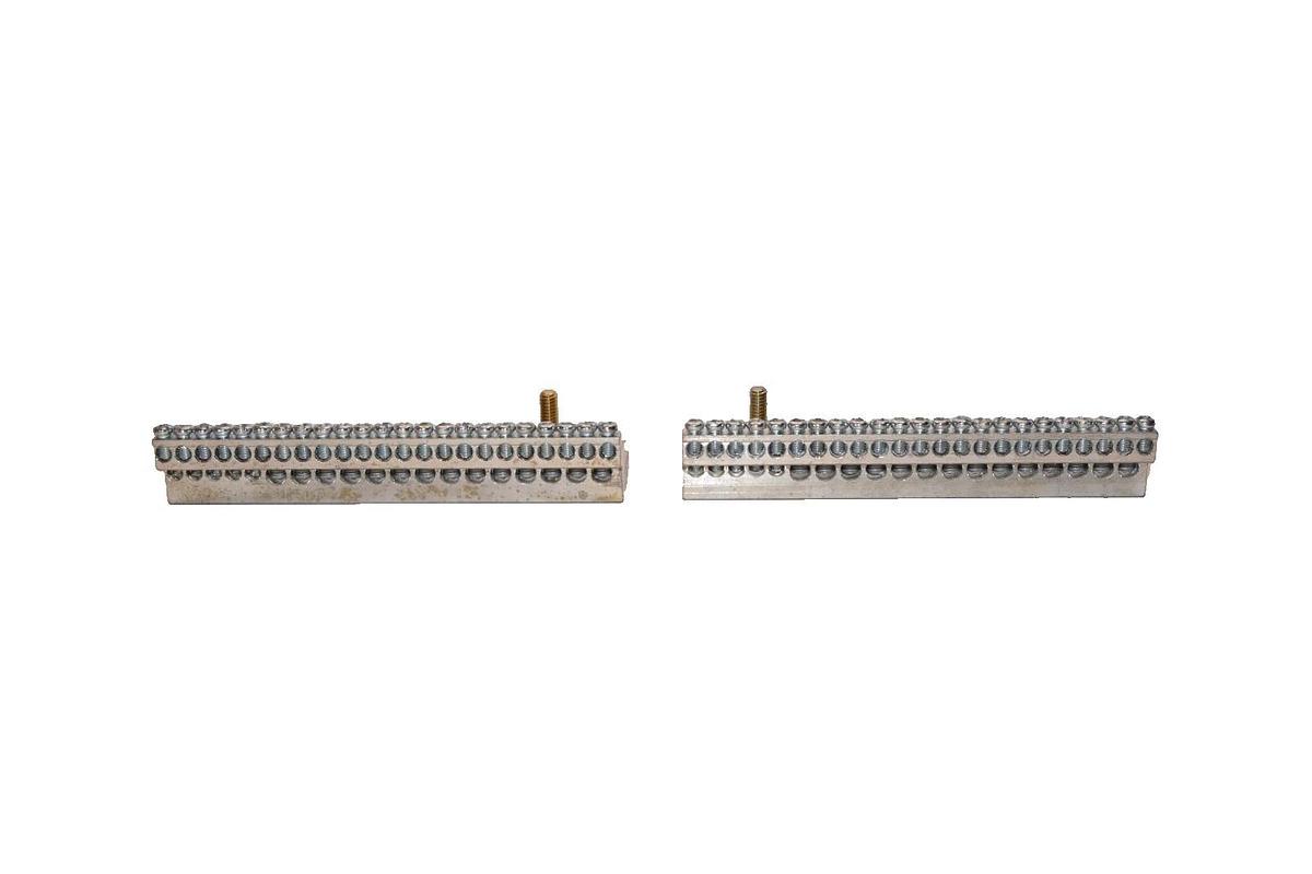 Used Y12-0540 Neutral/Ground Aluminum Bussbar Terminal (Lot of 2)