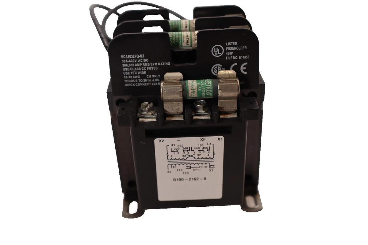 Used Cutler Hammer Transformer C0100E2AFB W/ Fuse Holder BCA6032PQ-MT