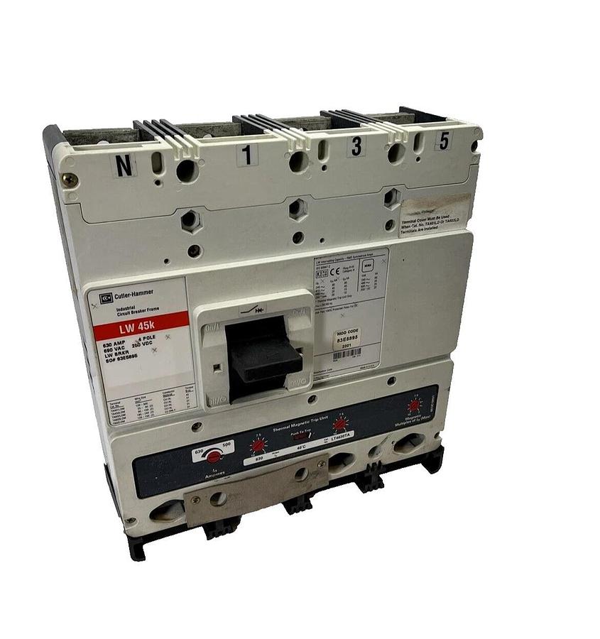 Cutler Hammer Breaker LWBRKR  LW 45k 4P 630 amp LT4630TA 83E5895 LW45k (NOS)