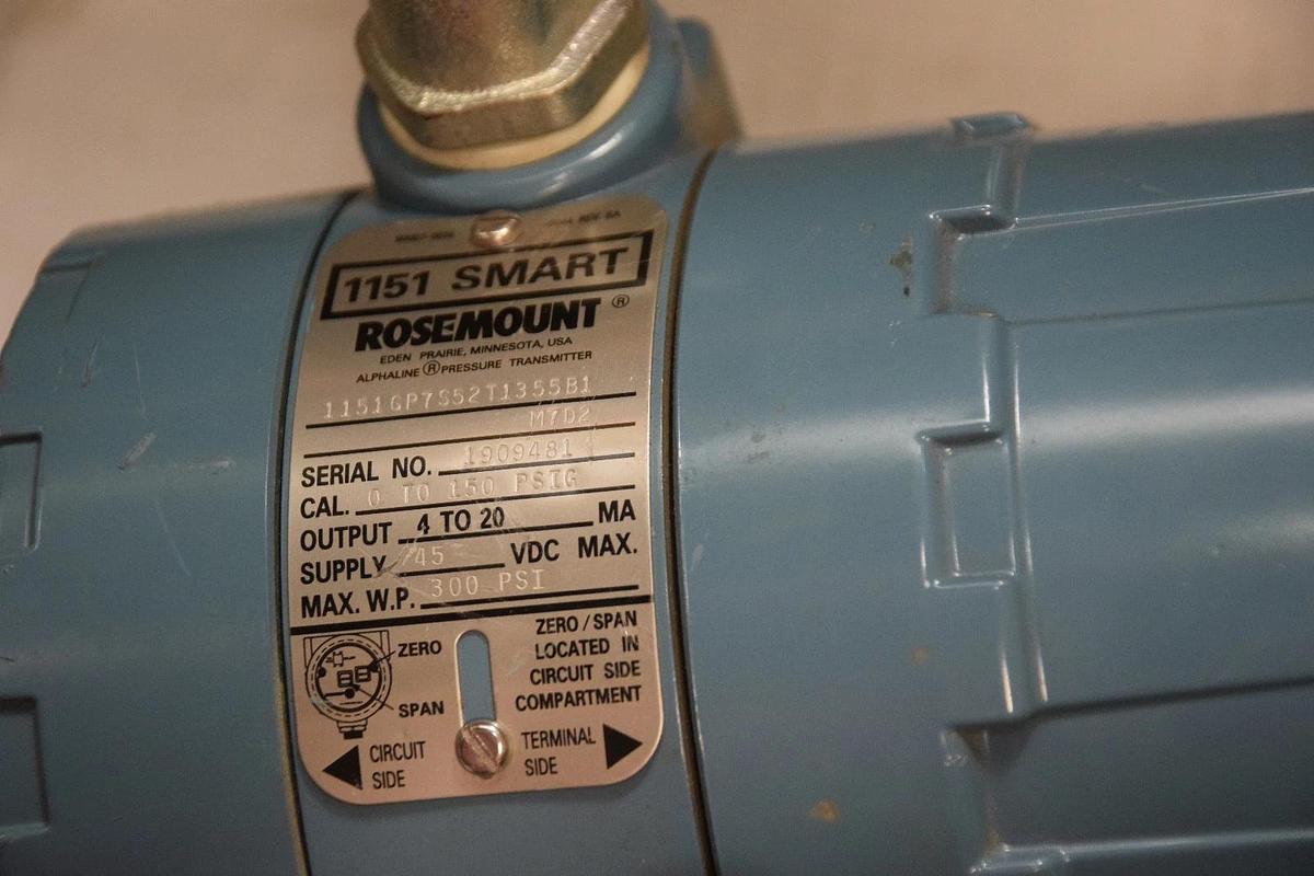 Used ROSEMOUNT FISHER 1151 Smart Transmitter 1151GP7S52T1355B1 01151-0934-0204