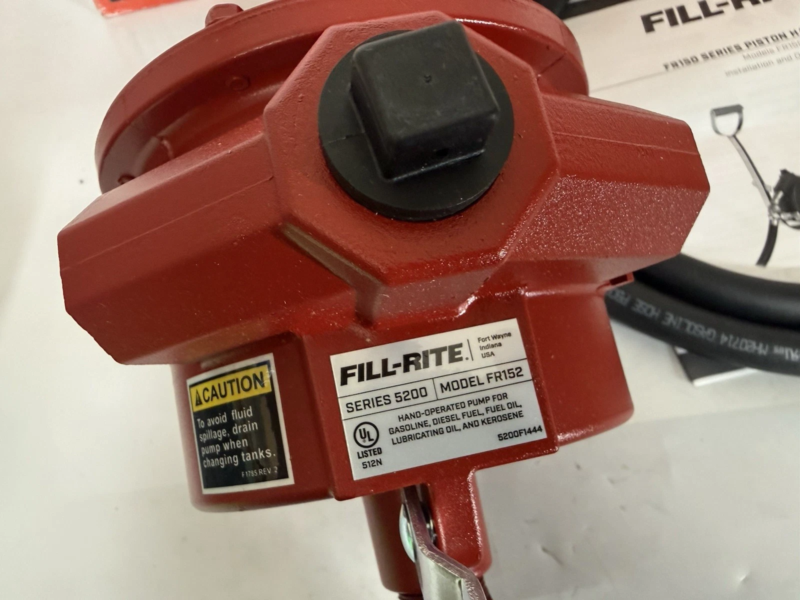 Fill-Rite FillRite 5200 Series Piston Hand Pump Hose & Nozzle FR152 20Gal (NEW)