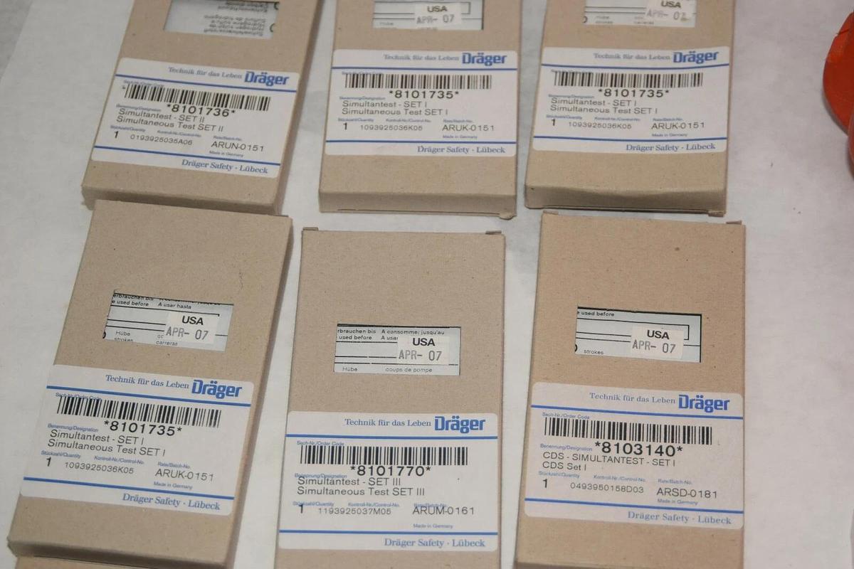 Used Drager 4056098 HazMat Simultest Kit With Accessories