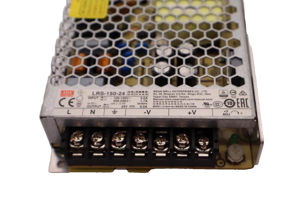Used MEAN WELL LRS-150-24 , LRS15024 100-240V 3.0A - 6.5A Power Supply