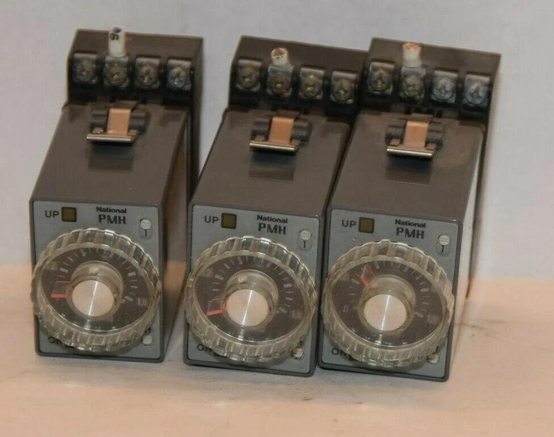 Used (LOT OF 3) MATSUSHITA PMH-10H-DC24V AT 4219 24V PMH Analog Multi-Range Timer